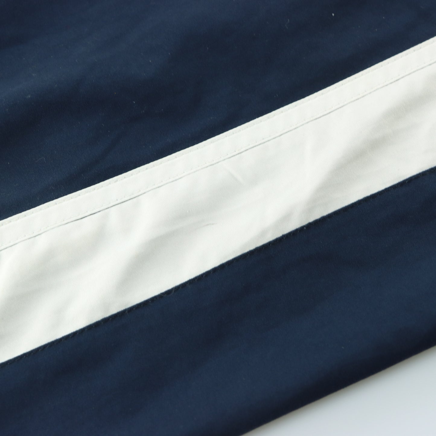 NIKE Navy Blue & White Embroidered Swoosh Logo Side Split Hem Track Pants (M)
