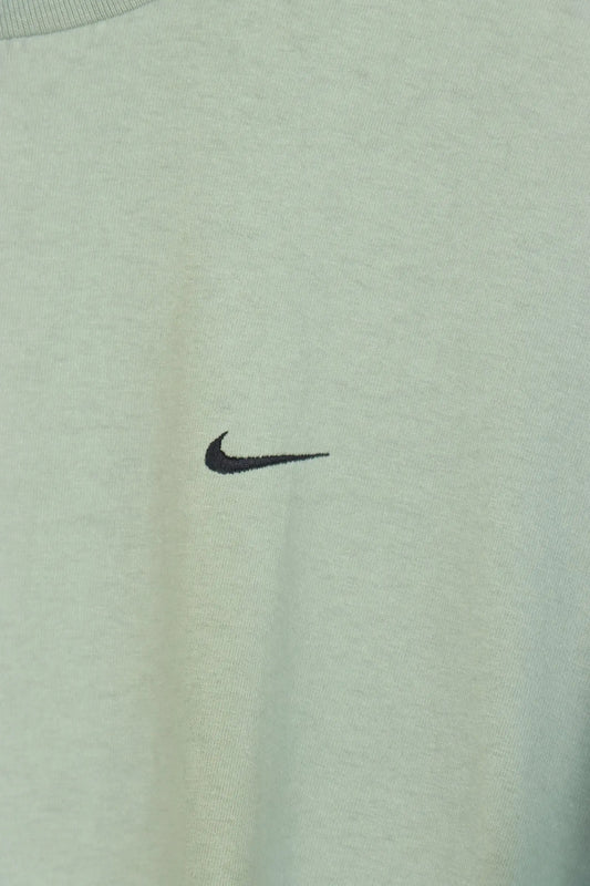 NIKE Embroidered Pistachio Green & Black Swoosh T-Shirt (XL) Vintage Sole Melbourne