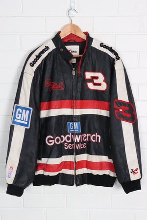 NASCAR Dale Earnhardt #3 Goodwrench Service Leather Racing Jacket (XL-XXL)