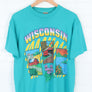 Wisconsin Teal & Yellow Destination 50/50 Tee (L)
