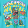 Wisconsin Teal & Yellow Destination 50/50 Tee (L)