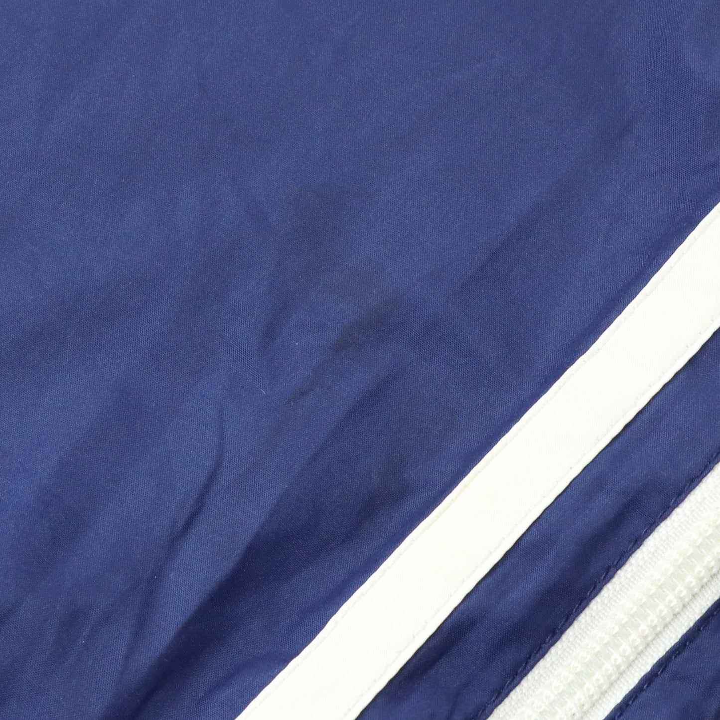 ADIDAS Blue & White 3-Stripe Full Side Zip Wide Leg Track Pants (M)