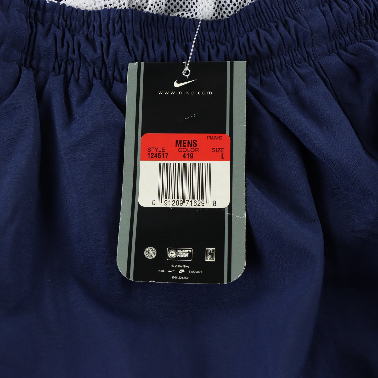 NIKE Team Blue & White Side Stripe Ankle Snap Track Pants (L)