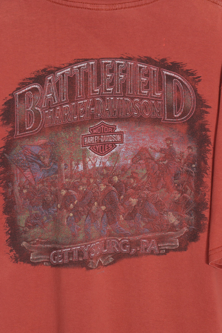 HARLEY DAVIDSON Battlefield Pennsylvania USA Made T-Shirt (L-XL)