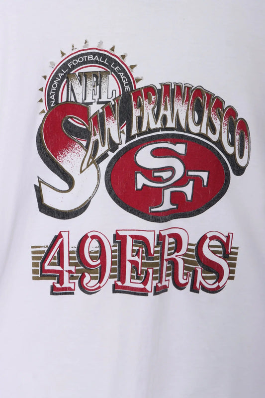 NFL San Francisco 49ers Graphic White Tee (L) Vintage Sole Melbourne