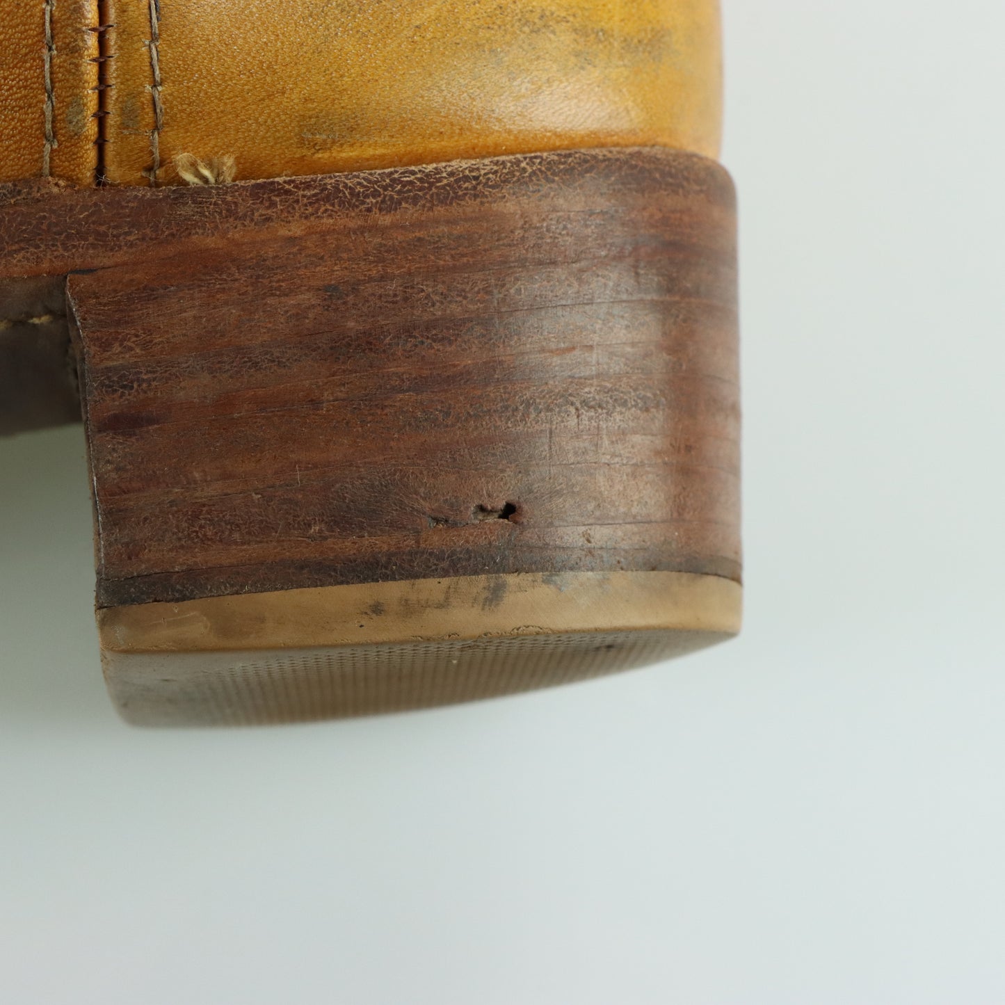 FRYE 'Campus' Square Toe Sunrise Orange USA Made Boots (10)