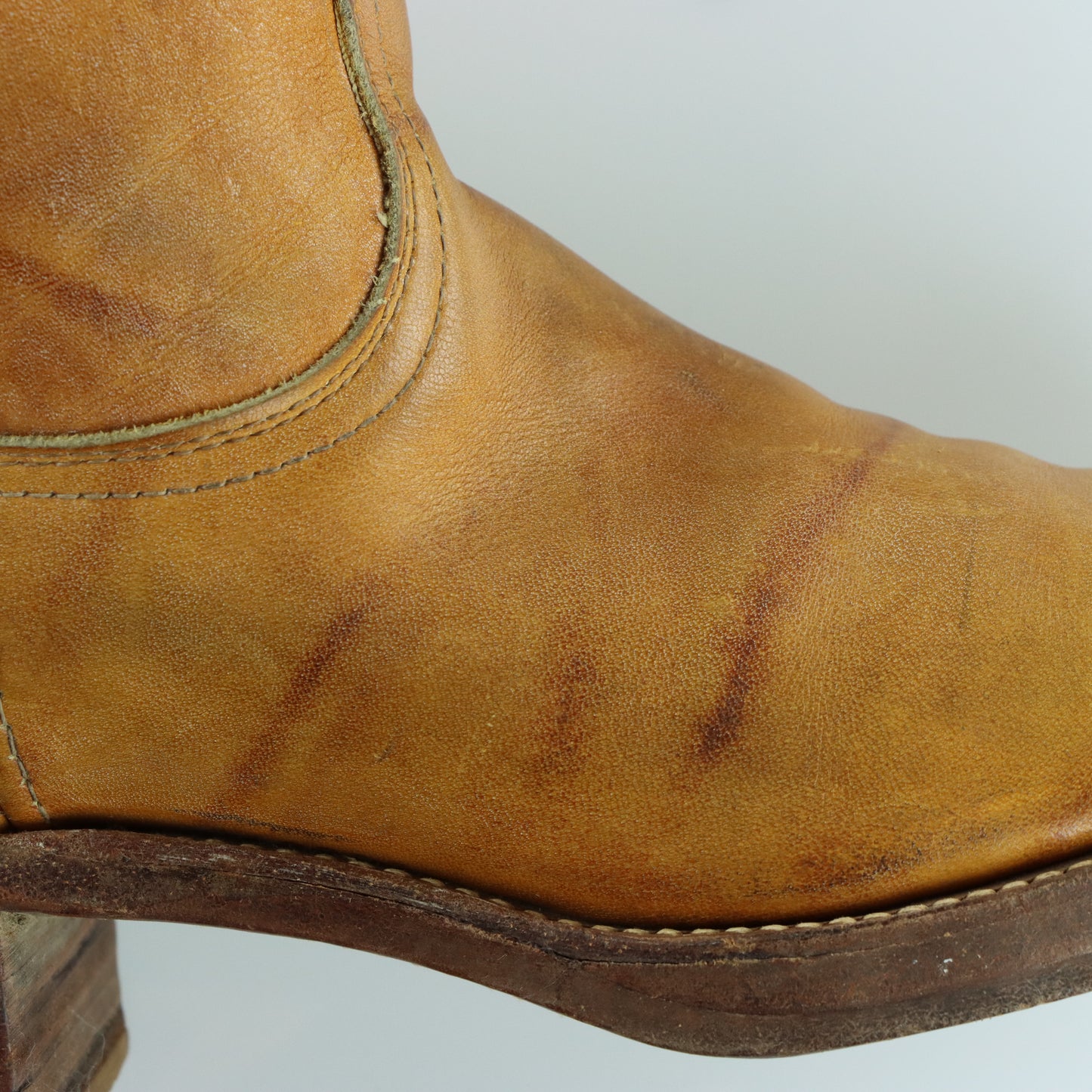 FRYE 'Campus' Square Toe Sunrise Orange USA Made Boots (10)