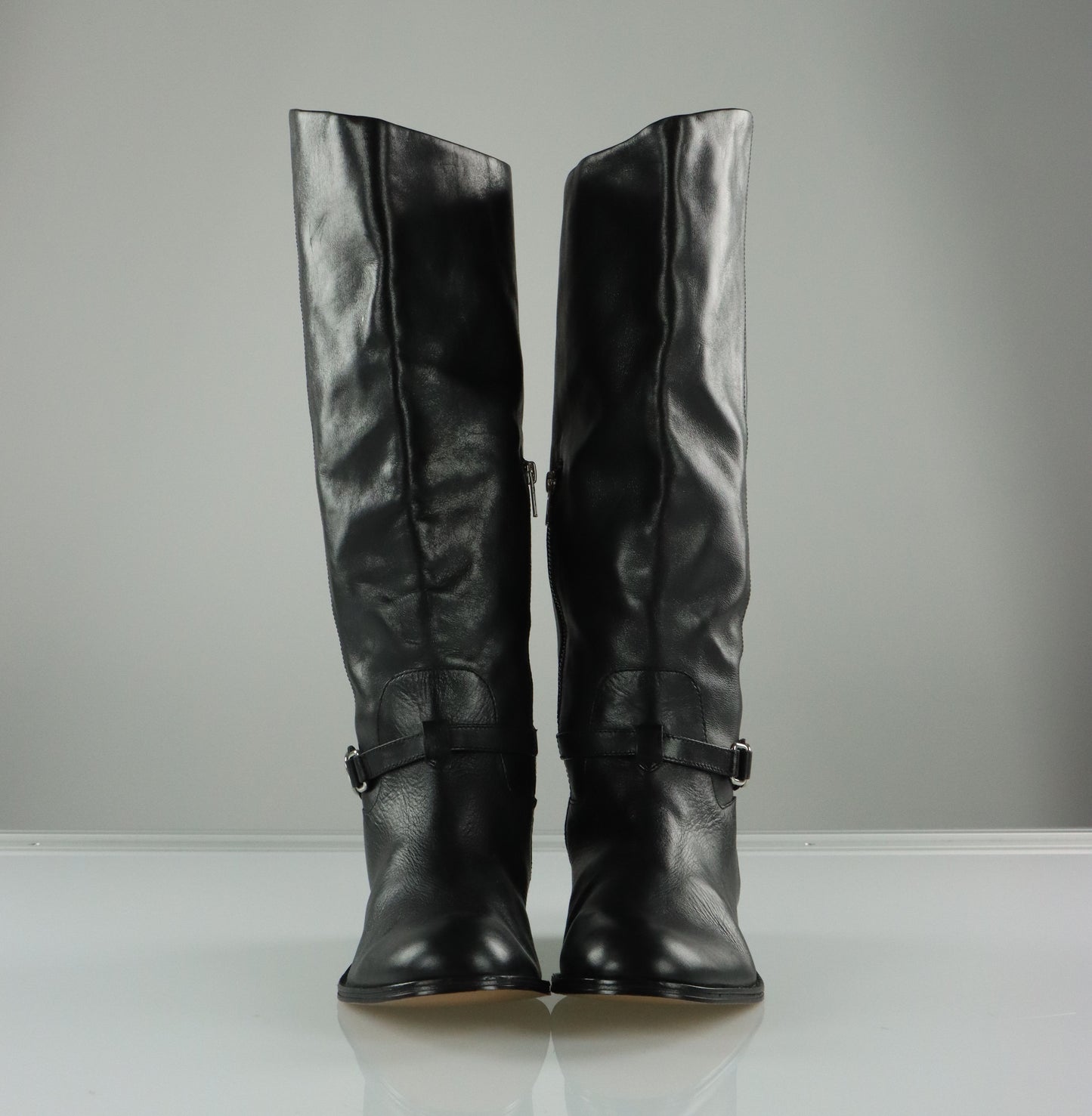 COACH Mysie Black Knee High Leather Riding Boots (11)