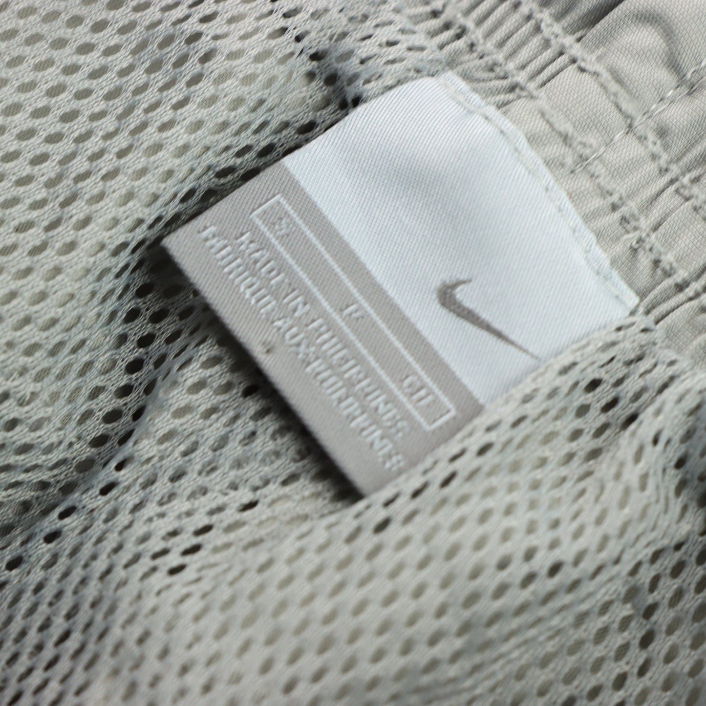 NIKE Embroidered Swoosh Logo Grey & Black Track Pants (S)