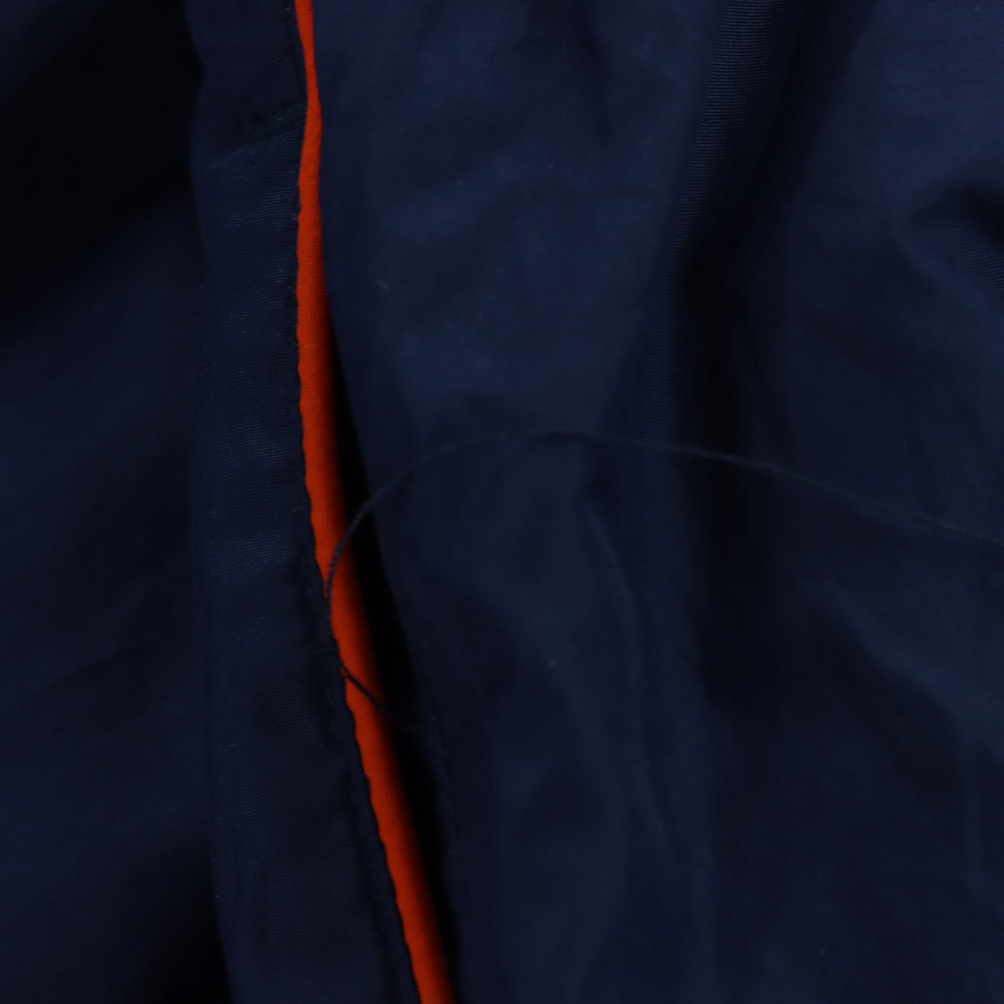 ADIDAS Embroidered Logo Velcro Navy & Orange Track Pants (M)