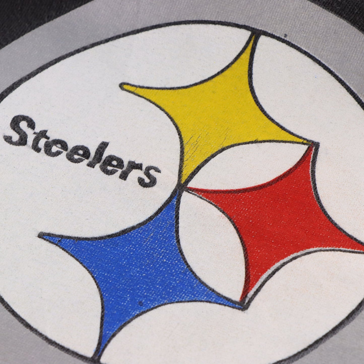 Vintage 1993 Pittsburgh Steelers Retro NFL Faded Black THE GAME Boxy Tee (XXL-XXXL) Vintage Sole Melbourne