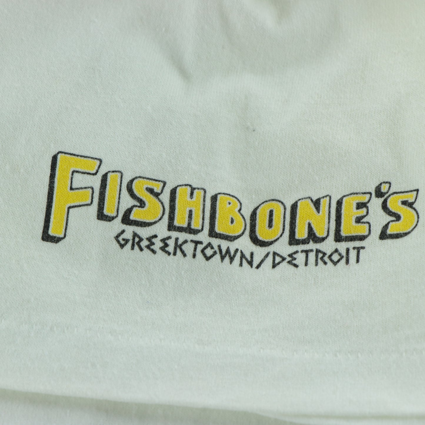 Fishbone's Greektown Detroit 'Shuck Me' Gag Oyster Restaurant 90s T-Shirt (S-M)