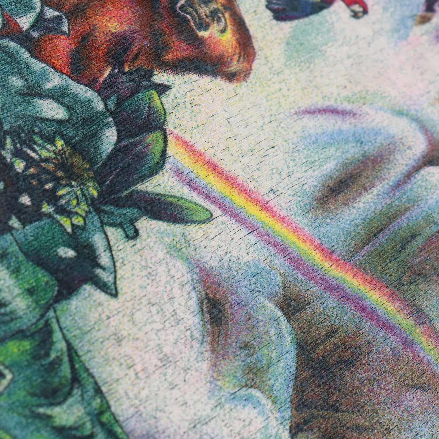 Vintage Tropical Rainforest Animals Double Sided USA Made Single Stitch Teal T-Shirt (XXL) Vintage Sole Melbourne