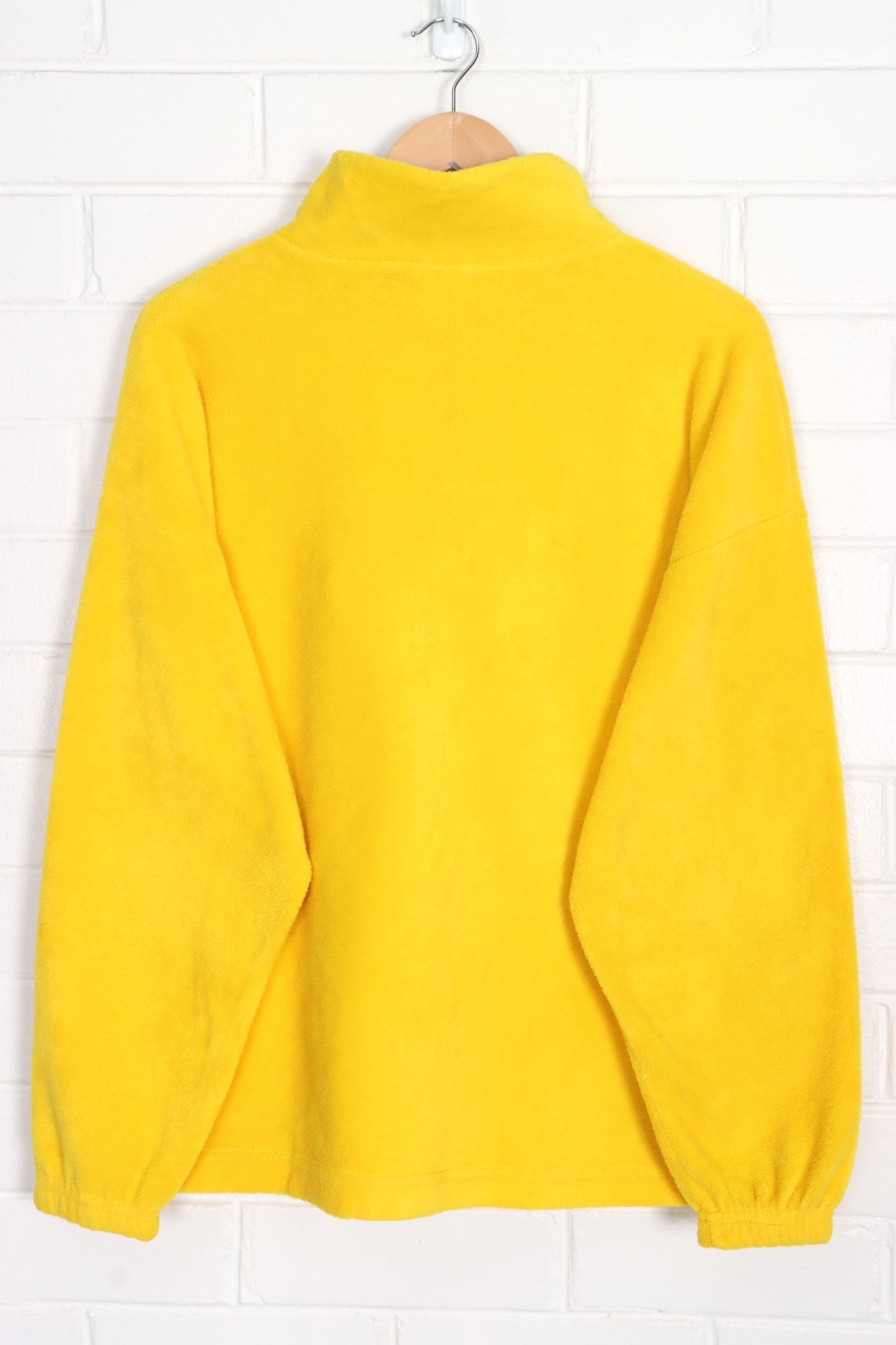 TOMMY HILFIGER 'Tommy Girl' Yellow 1/4 Zip Fleece Sweatshirt Canada Made (L)