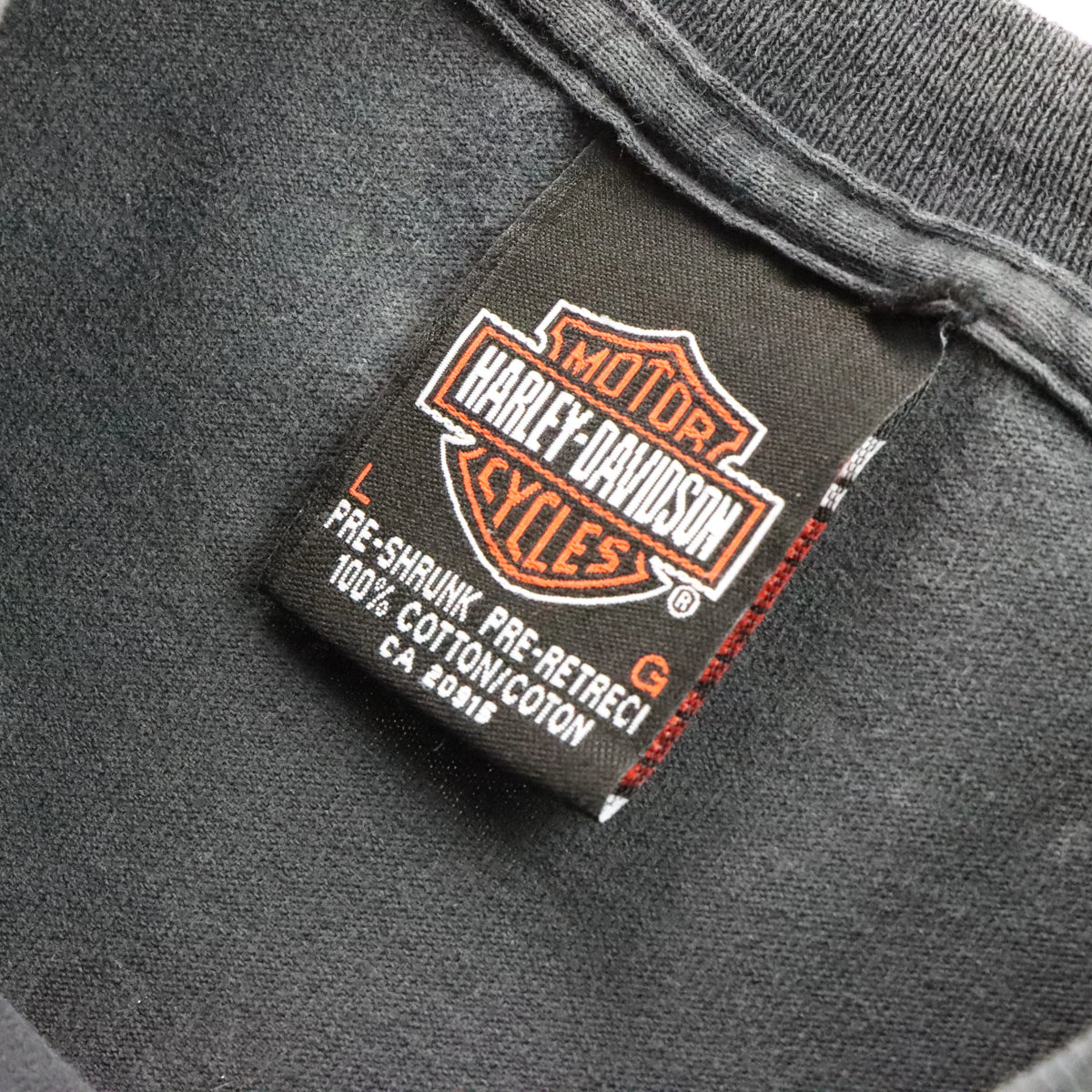 Vintage HARLEY DAVIDSON Y2K Flame Canada Made Grey Faded Motorcycle T-Shirt (M-L) Vintage Sole Melbourne