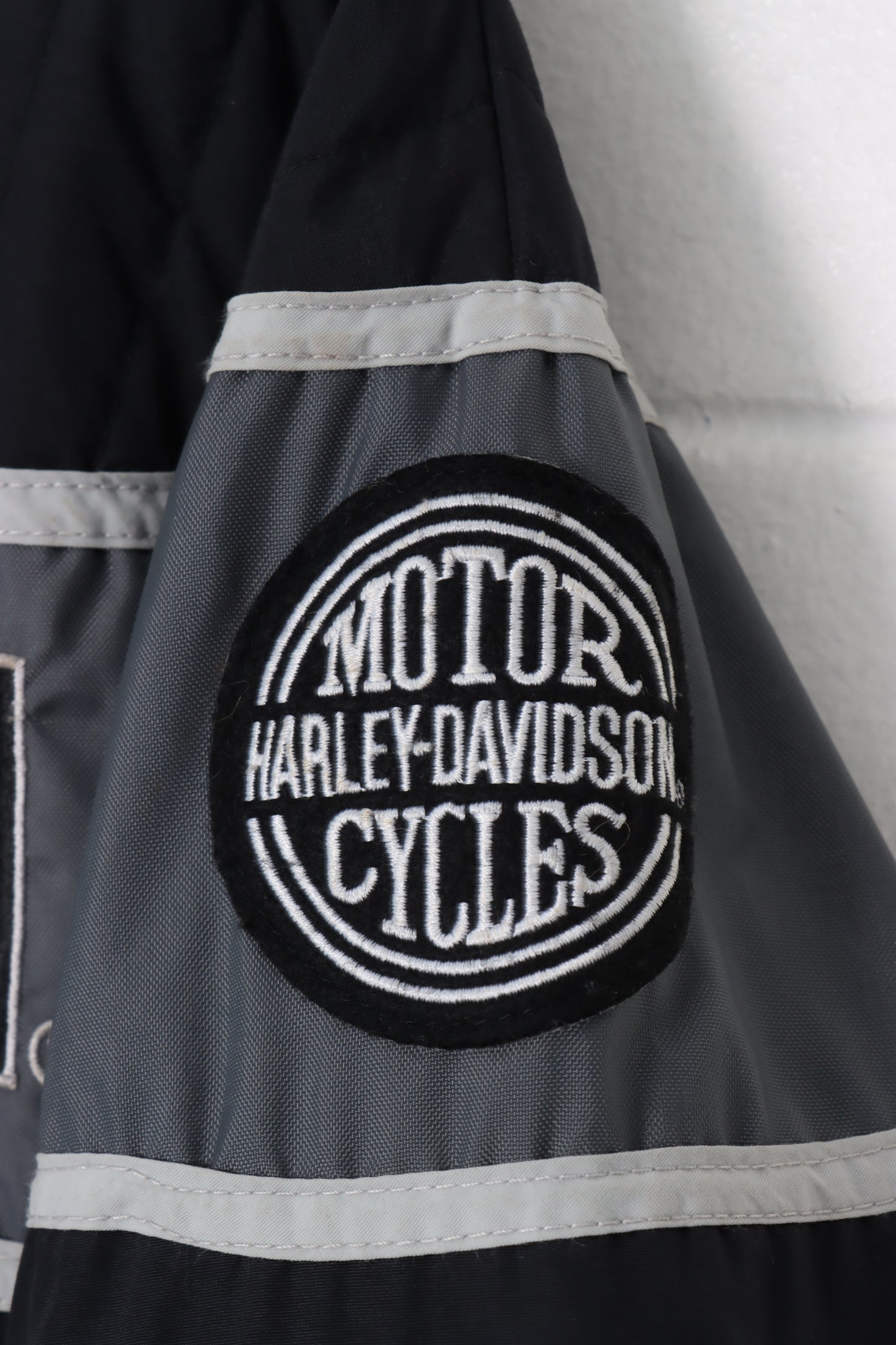 HARLEY DAVIDSON Embroidered USA Made Cord Collar Jacket (L)