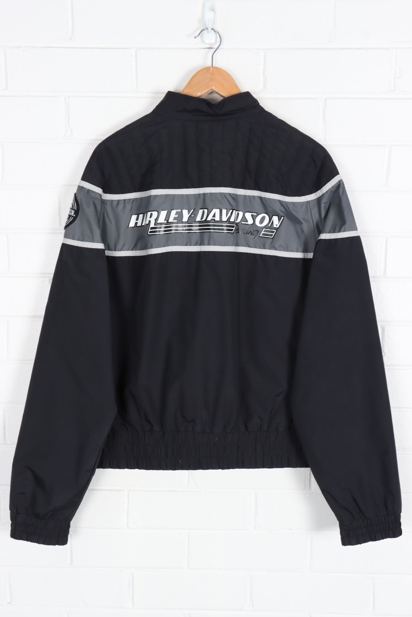 HARLEY DAVIDSON Embroidered USA Made Cord Collar Jacket (L)