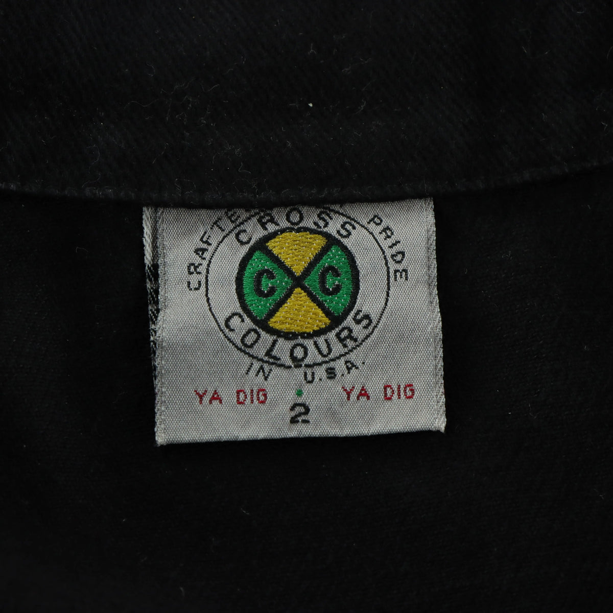 CROSS COLOURS USA Made Four Pocket Button Up Black Denim Jacket (XXL) Vintage Sole Melbourne