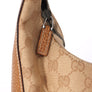 GUCCI Monogram GG Canvas Beige Leather Hobo Shoulder Bag