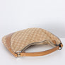 GUCCI Monogram GG Canvas Beige Leather Hobo Shoulder Bag