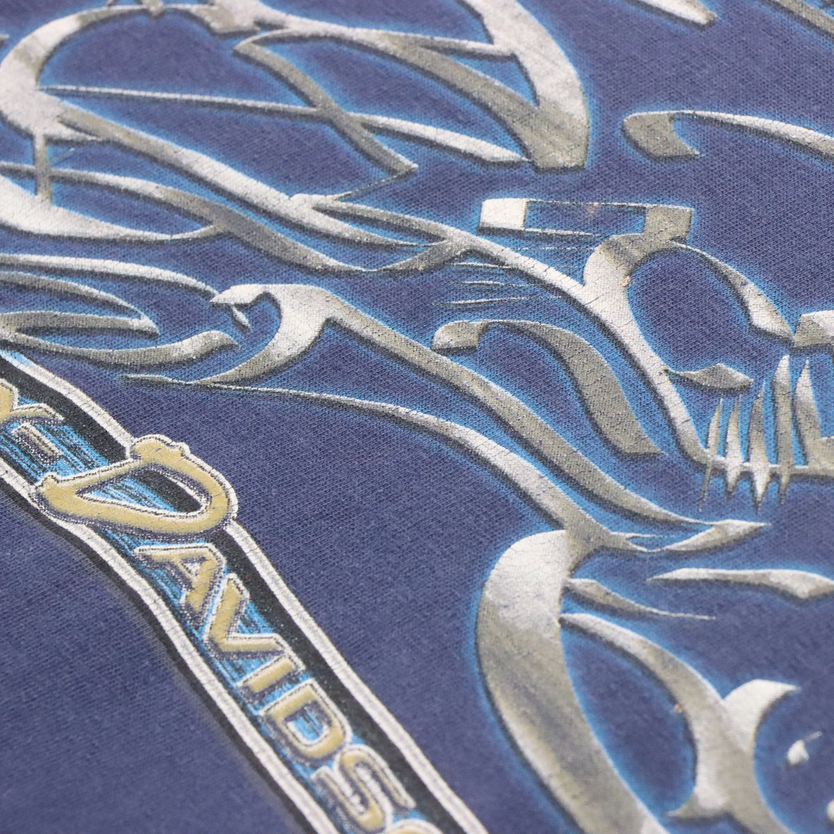 Vintage HARLEY DAVIDSON Eagle Motorcycle Texas USA Made Blue T-Shirt (XL) Vintage Sole Melbourne
