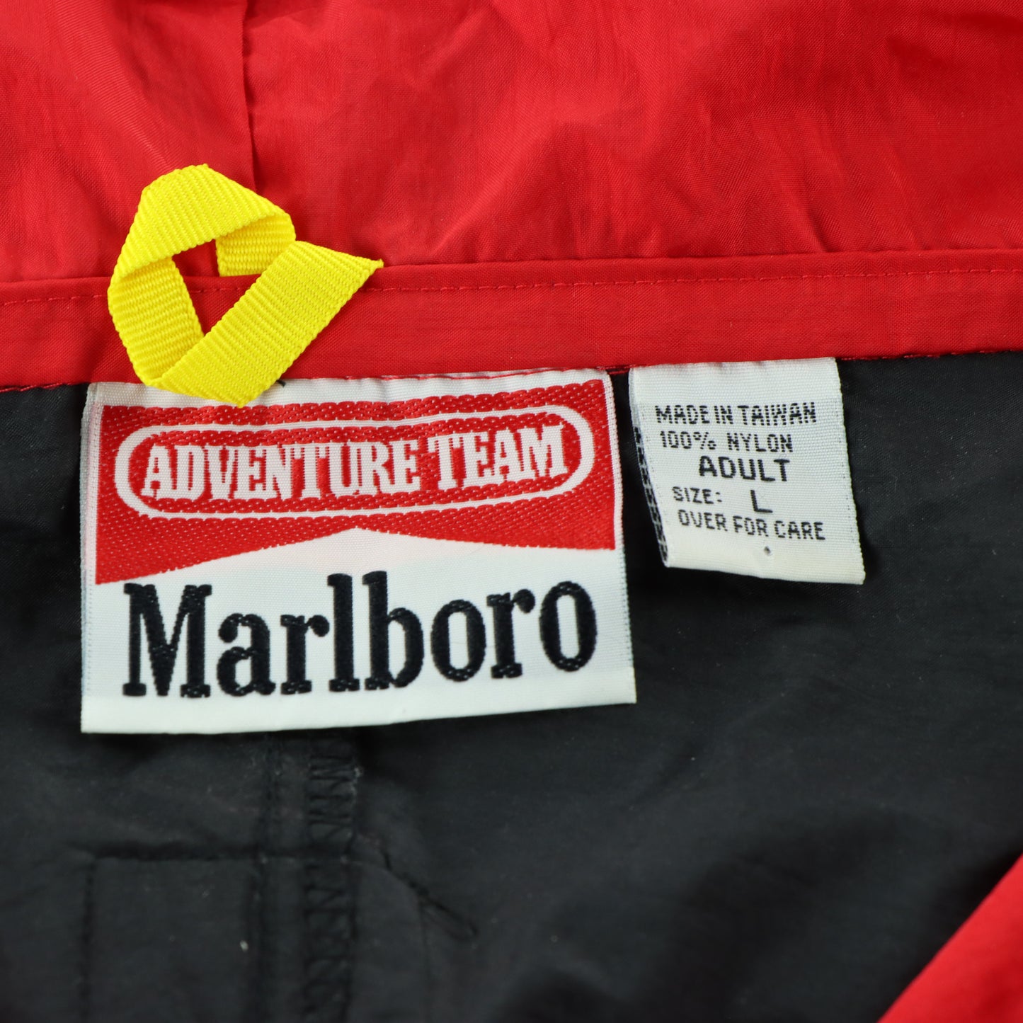 Marlboro Adventure Team Red & Black Full Zip Windbreaker Jacket (L)