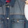 COOGI Medium Wash Button Up Denim Vest (S)
