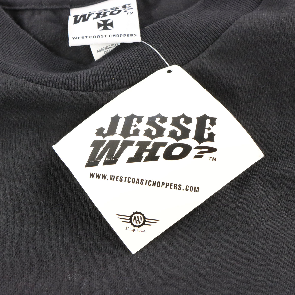 Vintage WEST COAST CHOPPERS Long Beach California Y2K Style Black T-Shirt With Original Tag (XXL) Vintage Sole Melbourne