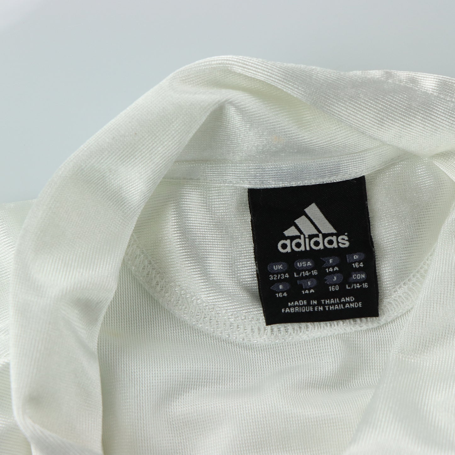 ADIDAS Vintage Baseball Style Yellow Embroidered White Satin Jersey (XS-S)