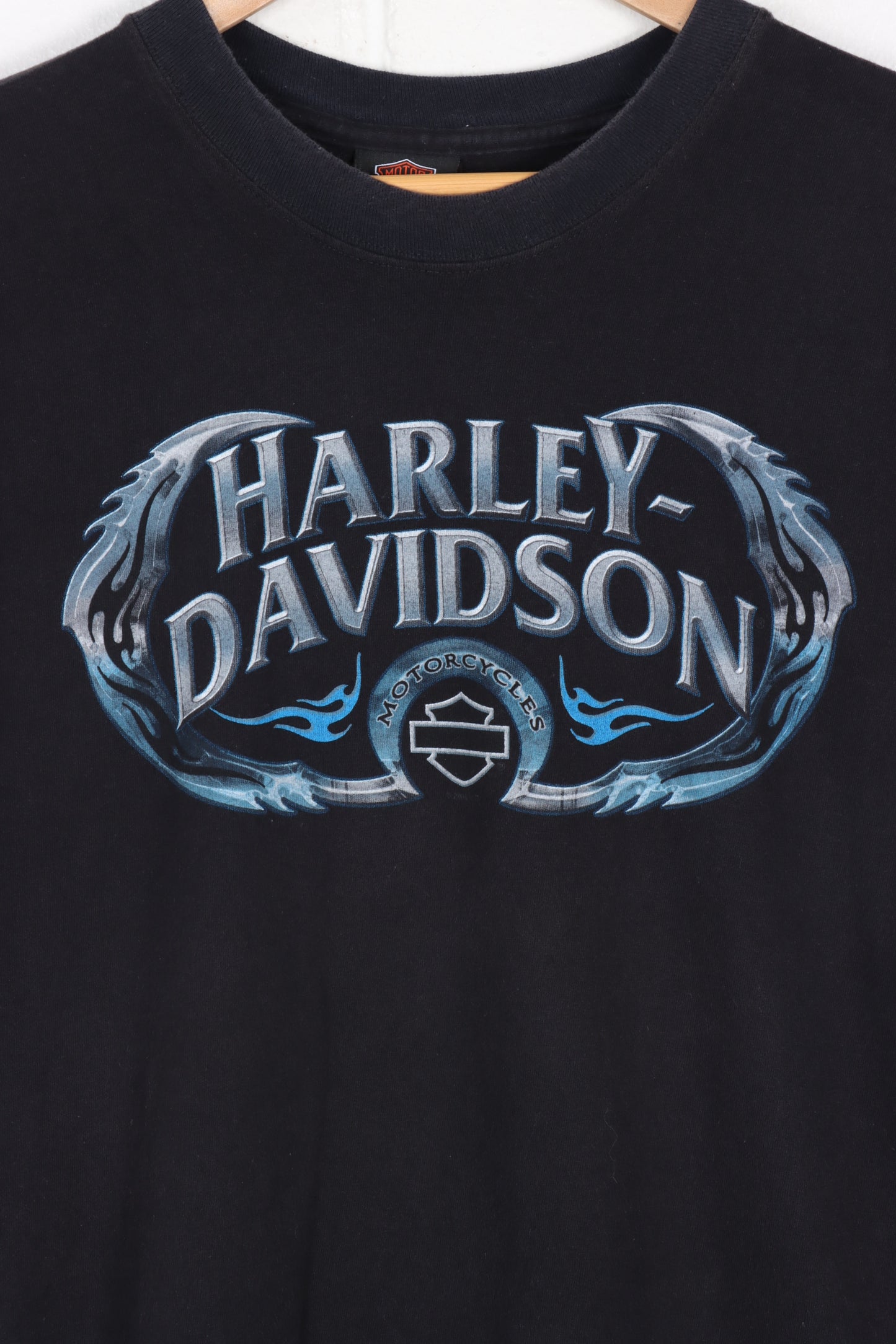 HARLEY DAVIDSON Blue Chrome Illinois Destination Tee USA Made (S-M)