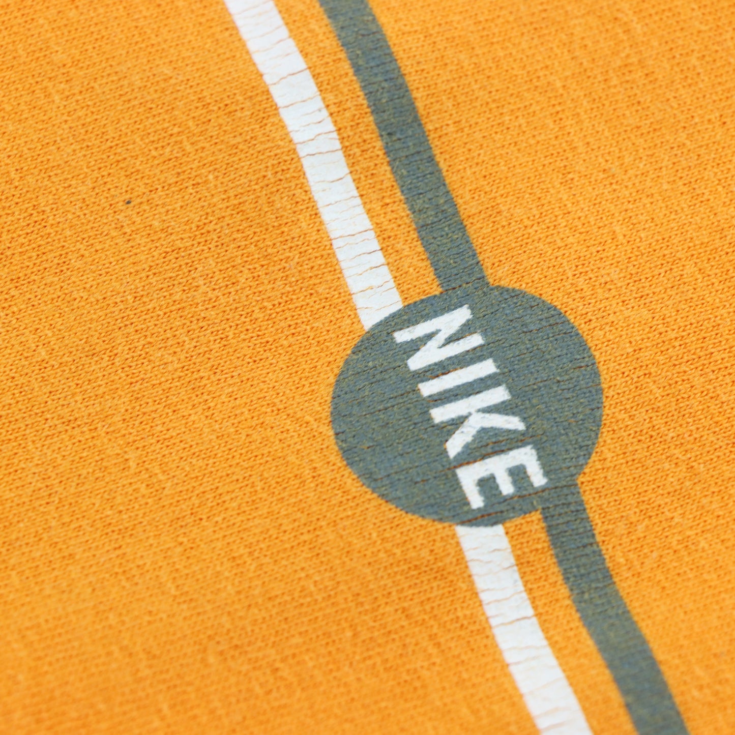 NIKE Embroidered Swoosh Logo USA Made Orange Tee (L)