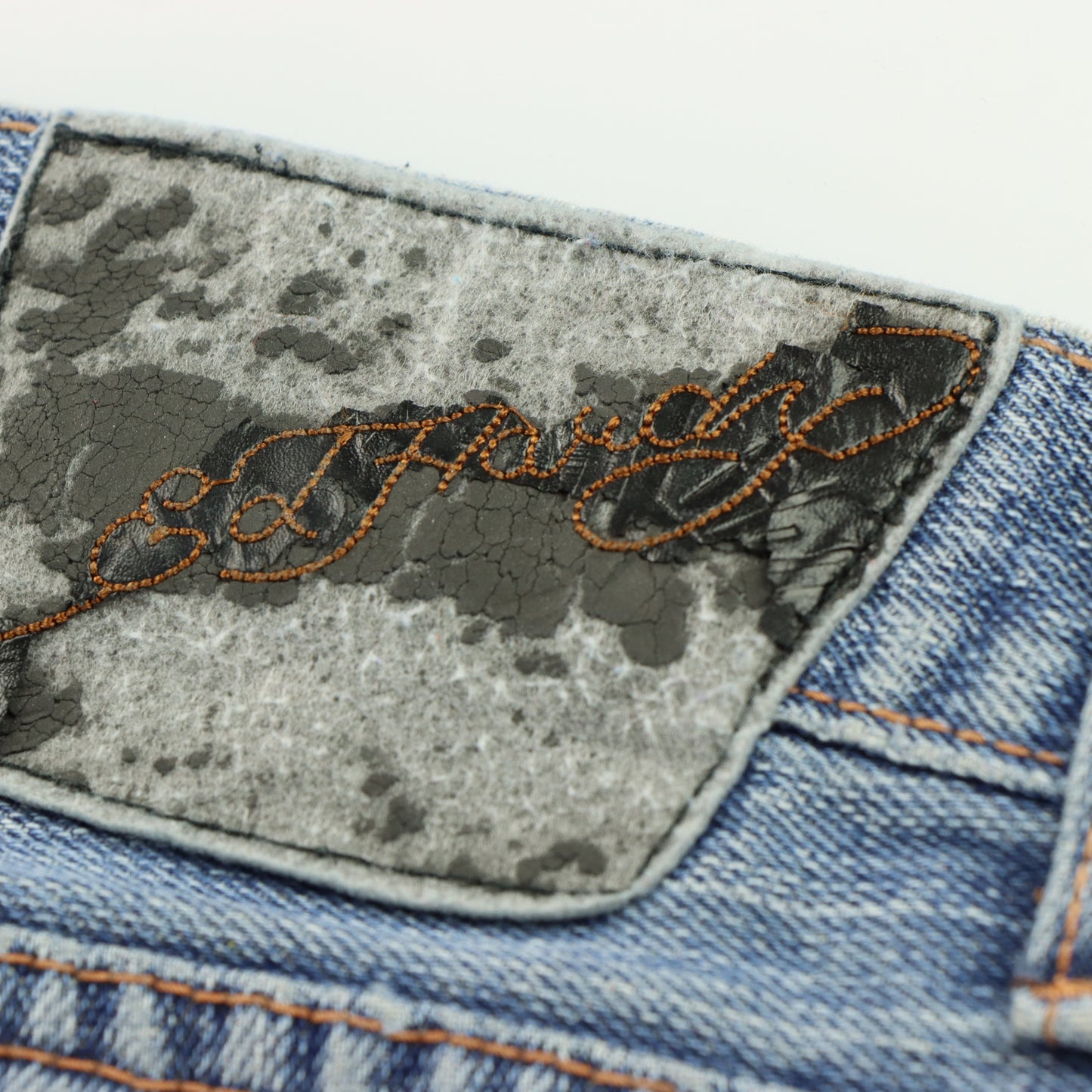 ED HARDY by Christian Audigier Y2K Embroidered Skull Jeans (36x34)