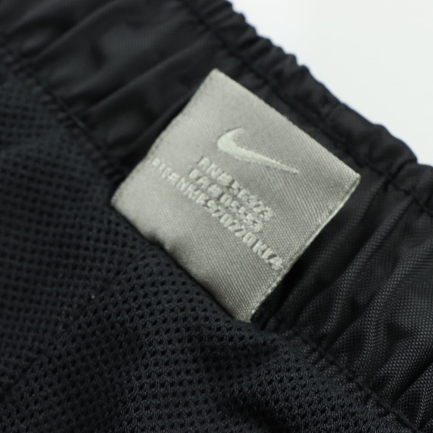 NIKE Embroidered Swoosh Logo Black & Blue Track Pants (XL)
