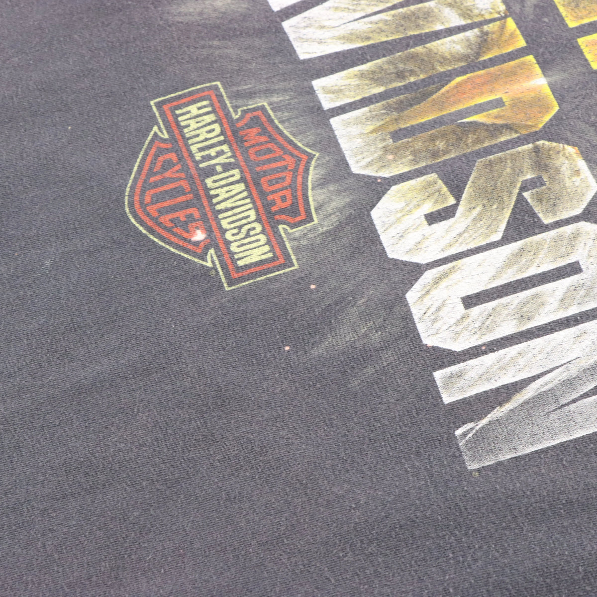 Vintage HARLEY DAVIDSON 'Steel Horse' Eagle Faded Grey Motorcycle T-Shirt (XL) Vintage Sole Melbourne