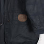 BURBERRY Cord Collar Black Wax Jacket (S)