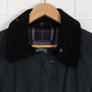 BURBERRY Cord Collar Black Wax Jacket (S)