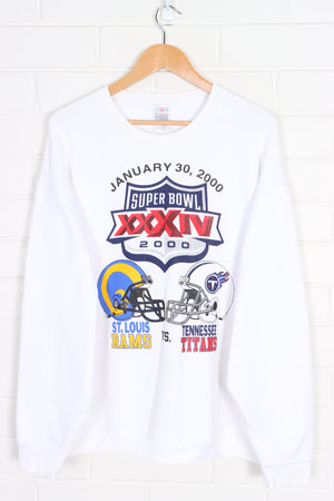 NFL Super Bowl XXXIV Rams v Titans Championship Sweatshirt (L)