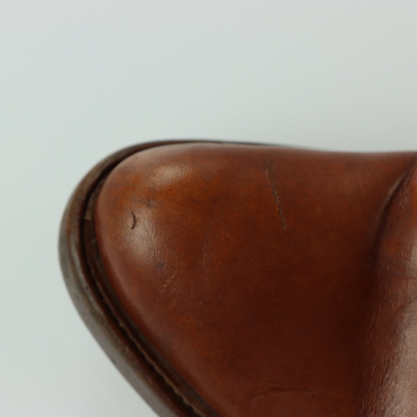 MIU MIU Brown Leather Italy Made Block Heel Mules (36.5)