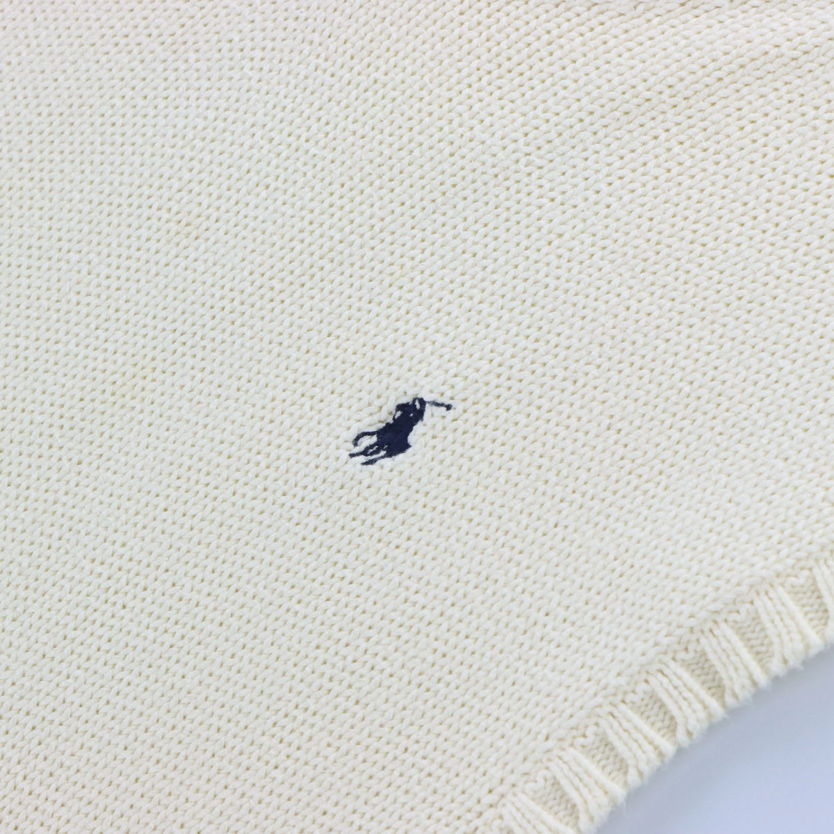 Vintage RALPH LAUREN Embroidered Cream & Navy Vest (L-XL) Vintage Sole Melbourne