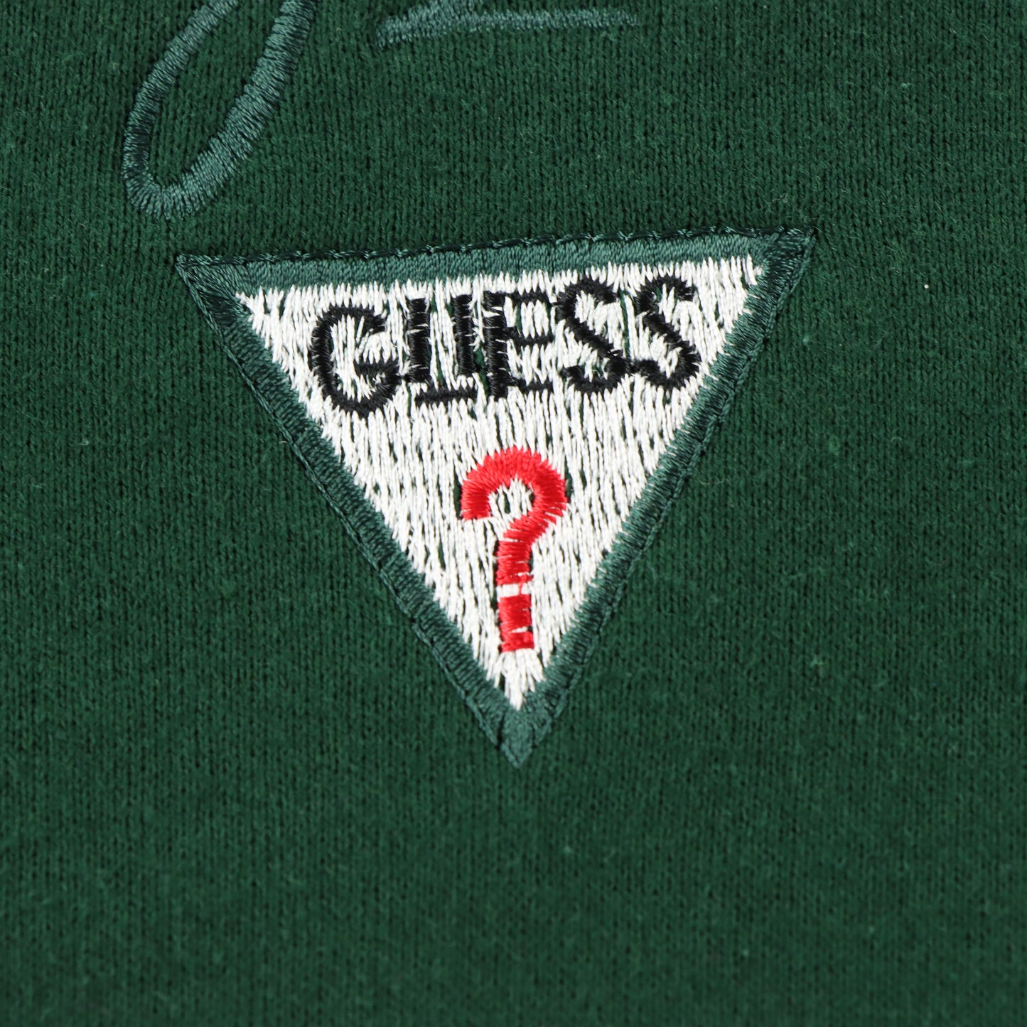 GUESS Embroidered Logo USA Made Forest Green Sweatshirt (XL-XXL)