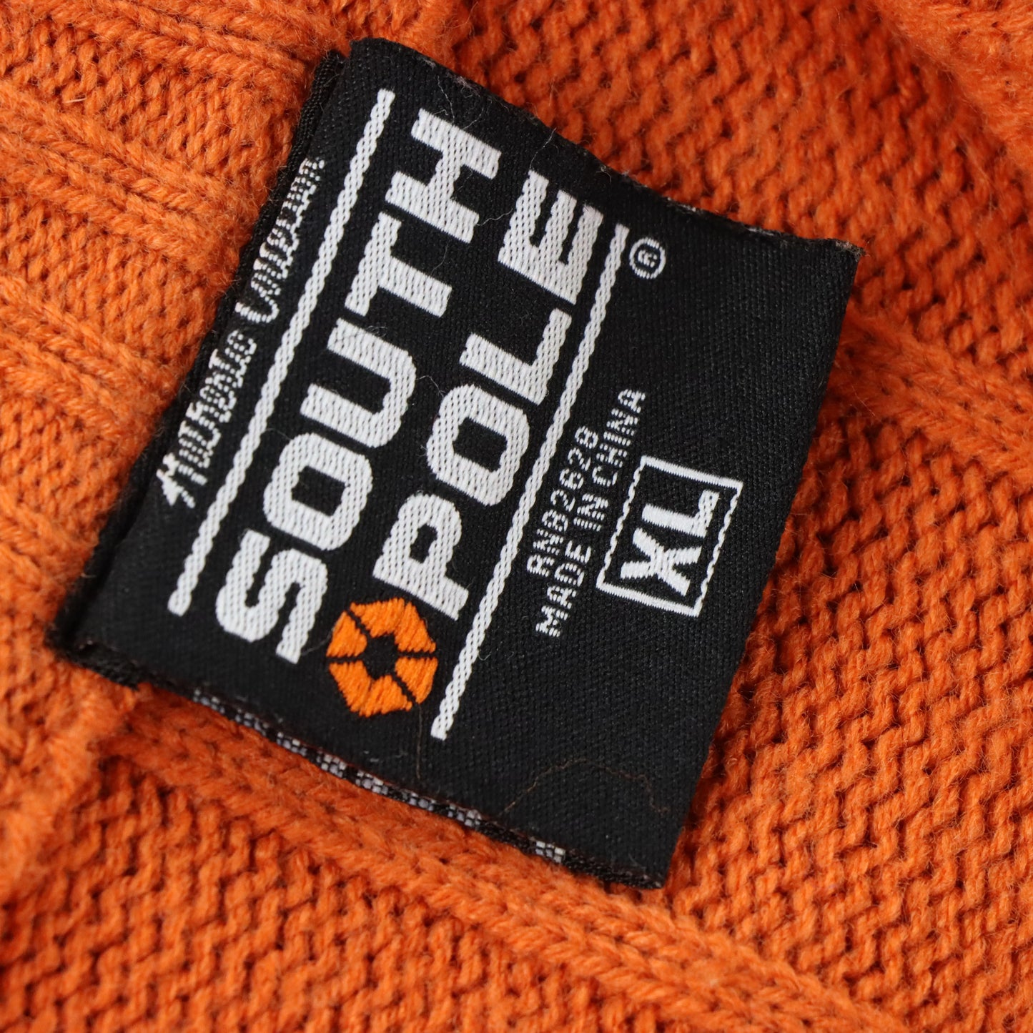 Vintage SOUTH POLE Y2K Stripe Quarter Zip Orange Knitted Sweatshirt (XL) Vintage Sole Melbourne