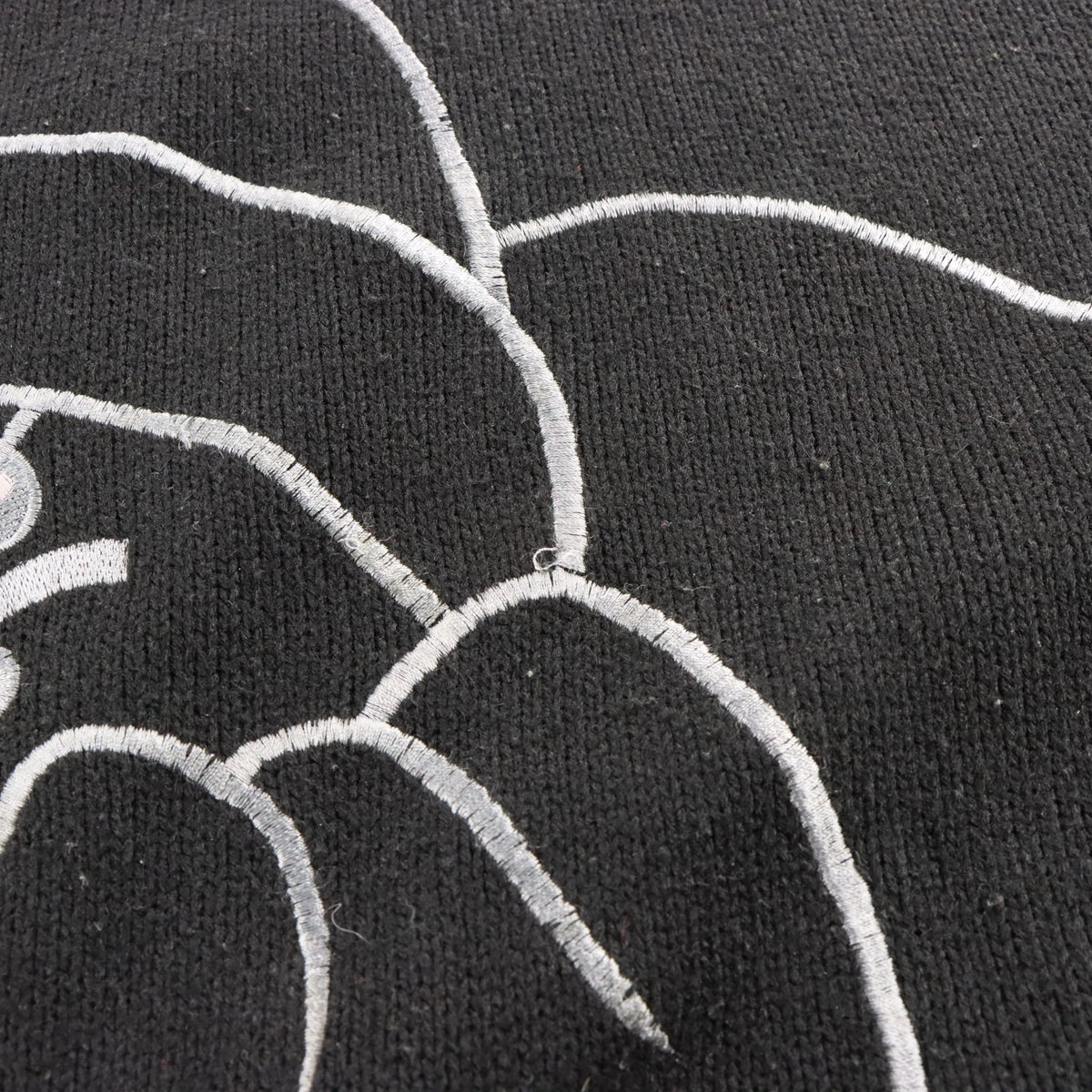 Vintage SOUTHPOLE Embroidered Face 1/4 Zip Y2K Style Black Knit Sweater (XXL) Vintage Sole Melbourne