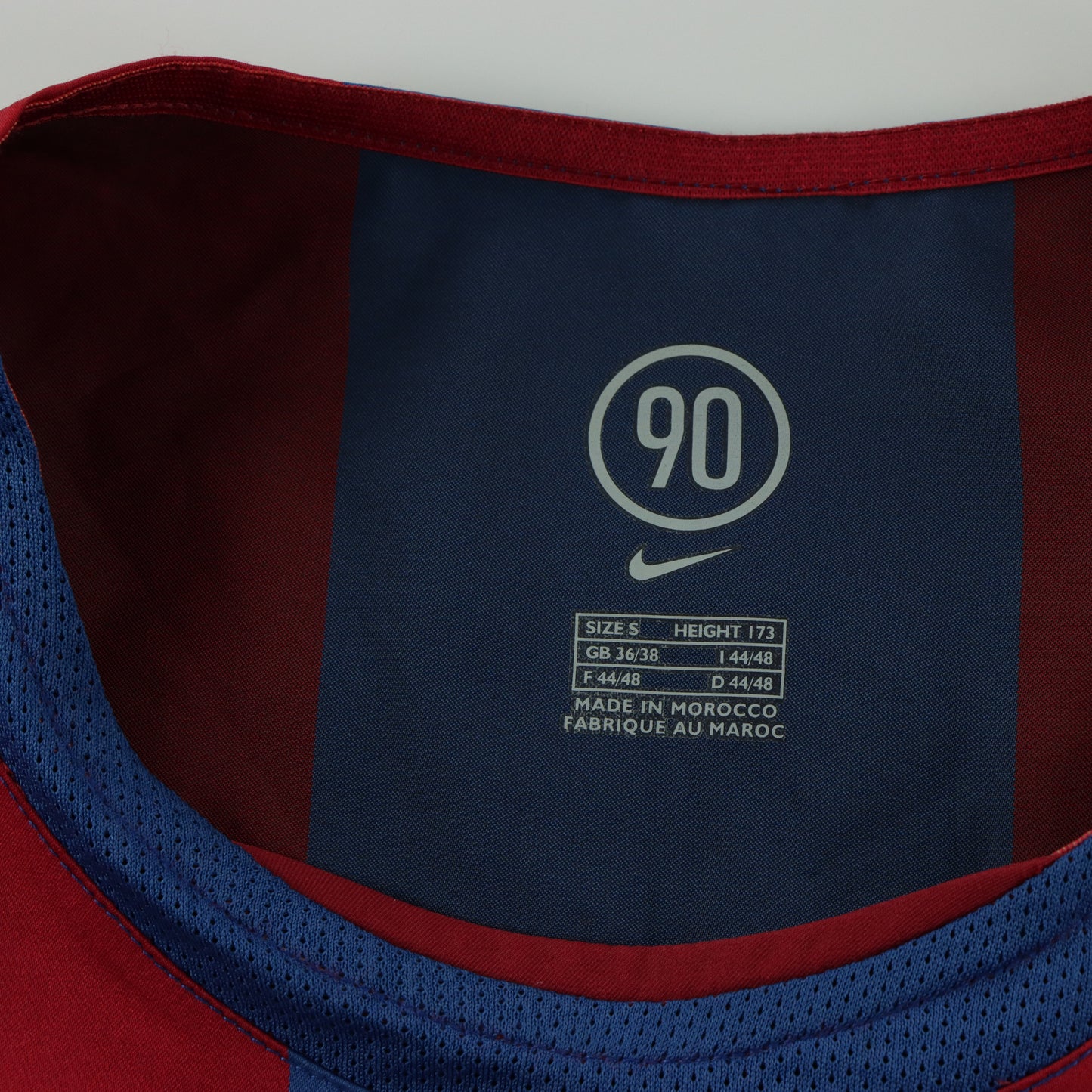 NIKE Barcelona 2004-05 #20 Deco Soccer Home Jersey (S)