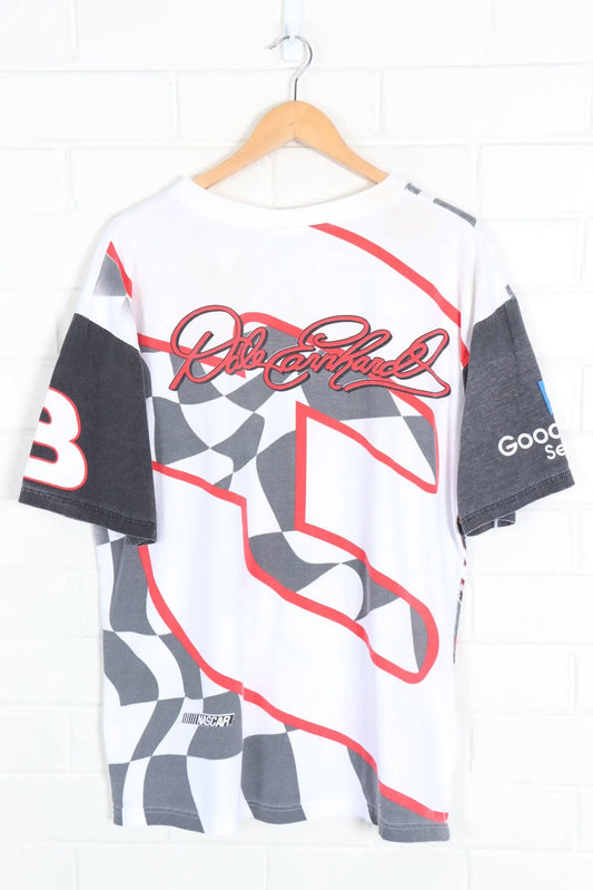 NASCAR Dale Earnhardt 'The Terminator' Racing Flag All Over Tee USA Made (XL) - Vintage Sole Melbourne