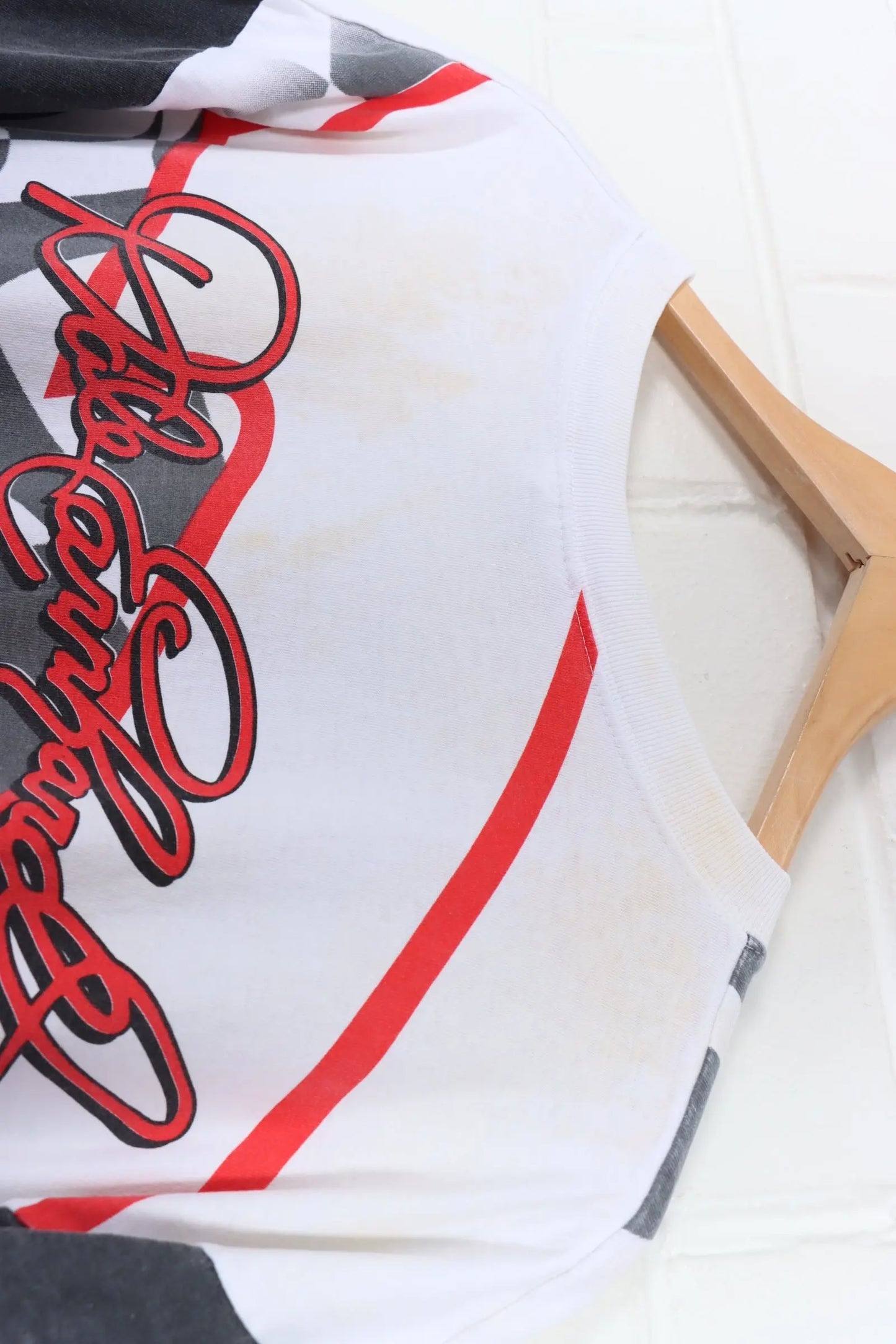 NASCAR Dale Earnhardt 'The Terminator' Racing Flag All Over Tee USA Made (XL) - Vintage Sole Melbourne