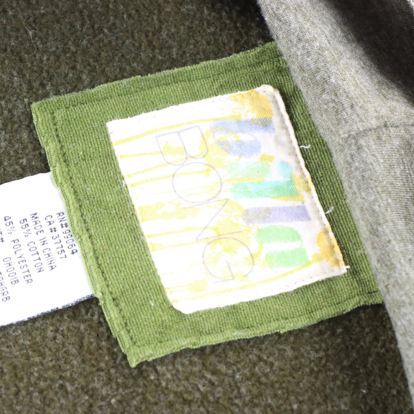 Vintage Y2K Zip Up Grunge Floral Surf Green Hooded Sweatshirt (S-M)