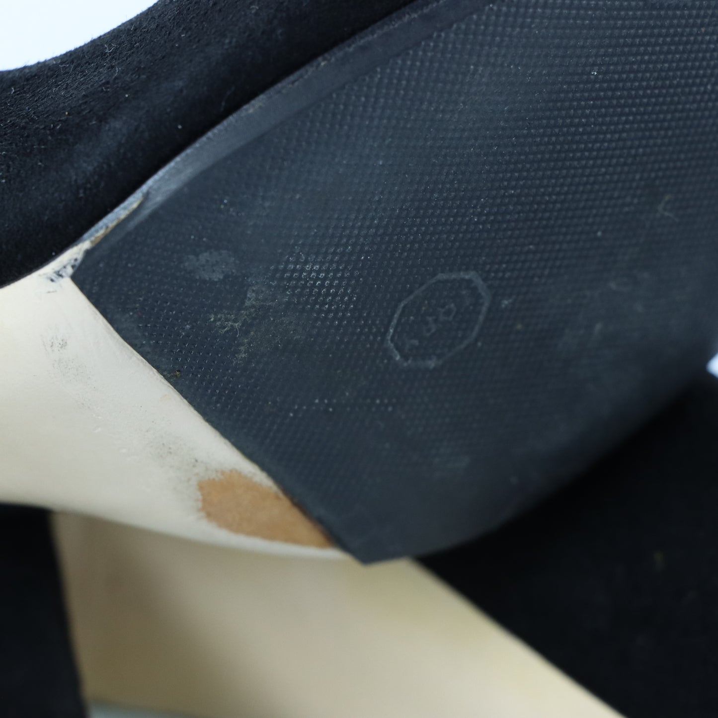 MIU MIU Suede Double Bow Peep Toe Black Italy Made Pump Heels (36)