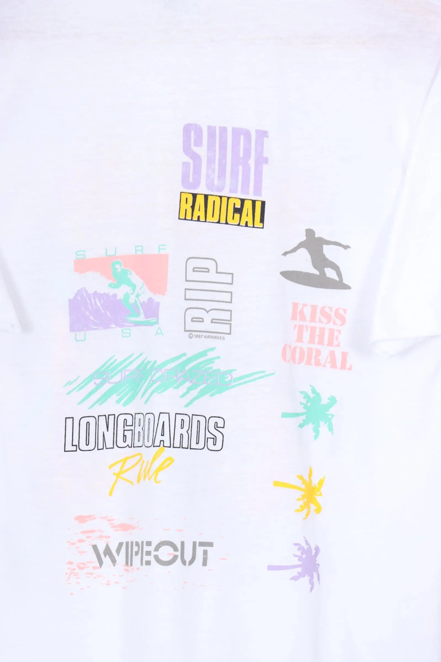 1987 Vintage Surf Team Long Board World TourVintage Tee (S-M) Vintage Sole Melbourne