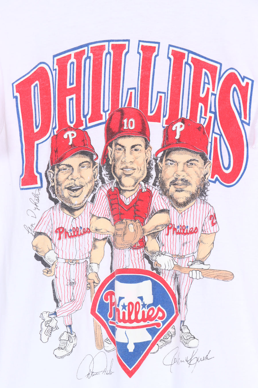 Philadelphia Phillies Baseball Caricature Single Stitch Tee (S)