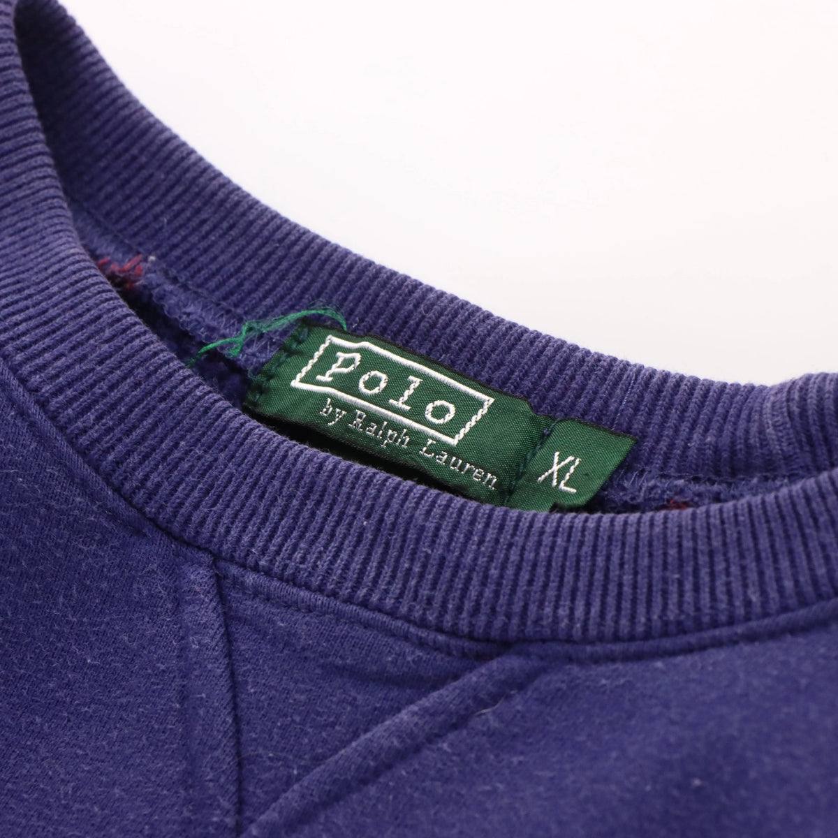 Vintage POLO RALPH LAUREN Maroon & Navy Embroidered Sweatshirt (XS-S) Vintage Sole Melbourne
